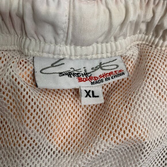 Exist Supreme Board Shorts Swim Trunks XL White Floral Mesh Lining Pockets Surf - Picture 5 of 5